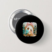 Preppy Painted Christian Nativity Scene God Faith Button (Vorne & Hinten)