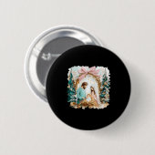 Preppy Painted Christian Nativity Scene God Faith Button (Vorne & Hinten)