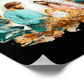 Preppy Painted Christian Nativity Scene God Faith  Poster (Ecke)