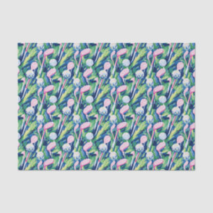 Preppy Palm Beach Abstrakte Golfclubs Seidenpapier