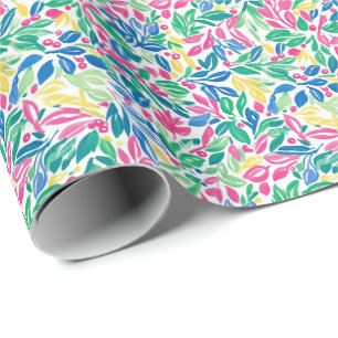 Preppy Palm Beach Christmas Holly Geschenkpapier