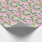 Preppy Palm Beach Christmas Holly Geschenkpapier (Ecke)