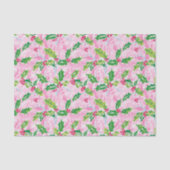 Preppy Palm Beach Christmas Holly Seidenpapier (Vorderseite)