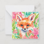 Preppy Palm Beach Fox in Blume Geschenk Mitteilungskarte (Vorderseite)