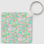 Preppy Palm Beach Golf Cart Schlüsselanhänger (Rückseite)