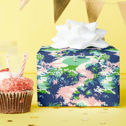 Preppy Palm Beach Golf Geschenkpapier (Geburtstagsparty)
