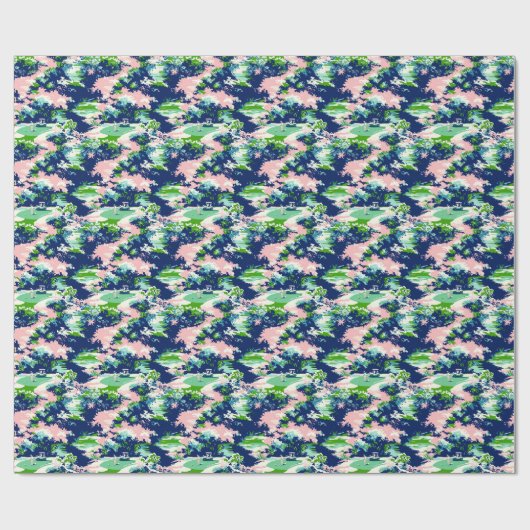 Preppy Palm Beach Golf Geschenkpapier (Flach)