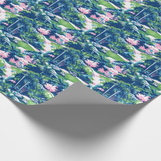 Preppy Palm Beach Golf Geschenkpapier (Ecke)