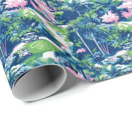 Preppy Palm Beach Golf Geschenkpapier