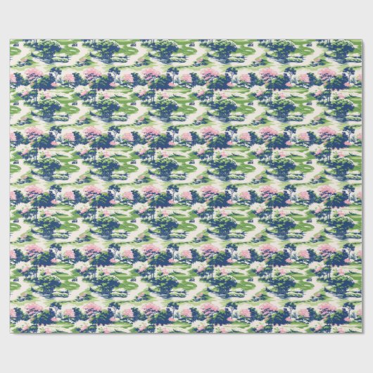Preppy Palm Beach Golf Geschenkpapier (Flach)