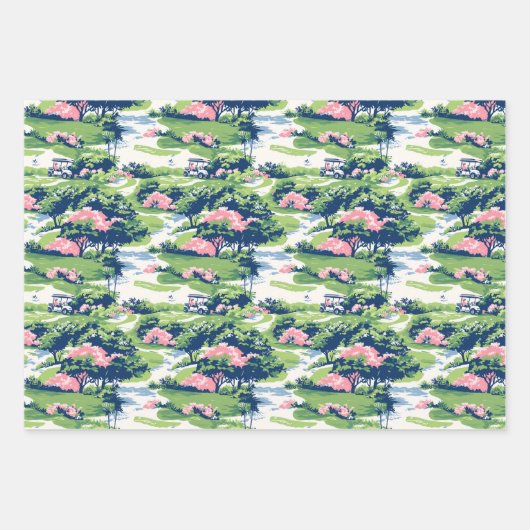 Preppy Palm Beach Golf Geschenkpapier Set (Vorderseite 3)