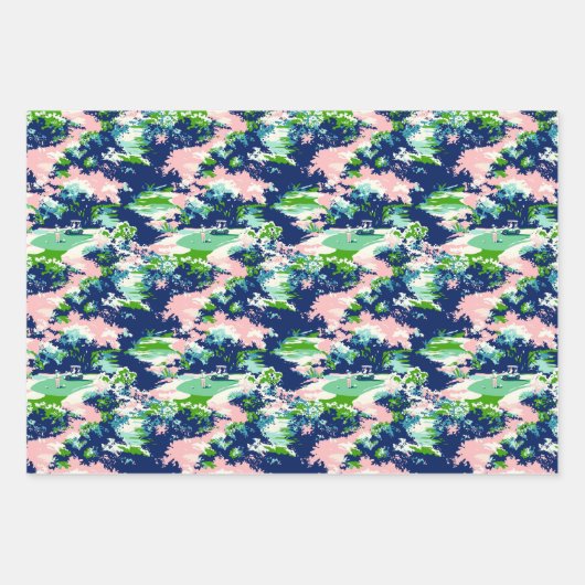 Preppy Palm Beach Golf Geschenkpapier Set (Vorderseite 2)