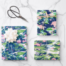 Preppy Palm Beach Golf Geschenkpapier Set