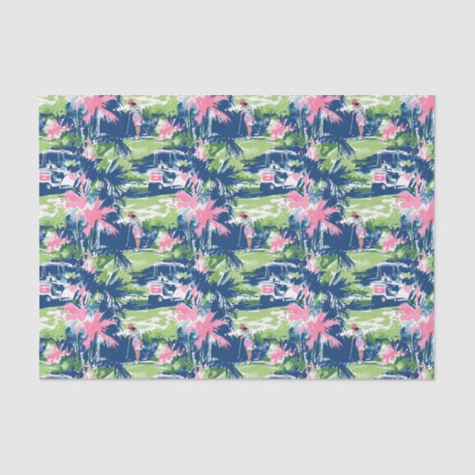 Preppy Palm Beach Golf Seidenpapier (Vorderseite)
