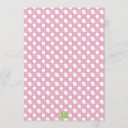 Preppy Palm Beach Monogram Crest Einladung (Rückseite)