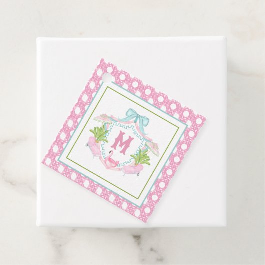 Preppy Palm Beach Monogram Crest Geschenkanhänger (Beispiel)