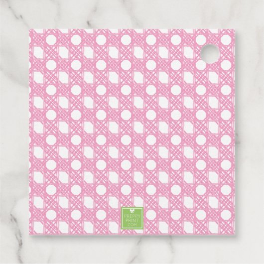 Preppy Palm Beach Monogram Crest Geschenkanhänger (Rückseite)