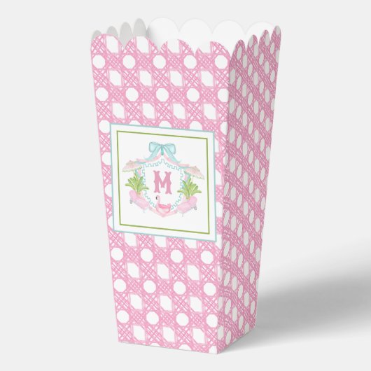 Preppy Palm Beach Monogram Crest Geschenkschachtel (Vorderseite)