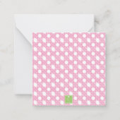 Preppy Palm Beach Monogram Crest Mitteilungskarte (Rückseite)