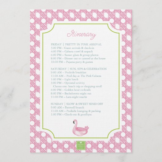 Preppy Palm Beach Monogram Crest Party Einladung (Rückseite)