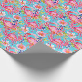 Preppy Palm Beach Ocean Crabs Muster Geschenkpapier (Ecke)