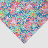 Preppy Palm Beach Ocean Crabs Muster Seidenpapier (Ausschnitt)