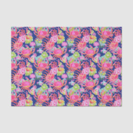 Preppy Palm Beach Ocean Crabs Muster Seidenpapier