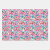 Preppy Palm Beach Ocean Mermaids Schildkröten Delp Geschenkpapier Set (Vorderseite 3)