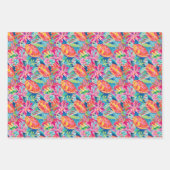 Preppy Palm Beach Ocean Mermaids Schildkröten Delp Geschenkpapier Set (Vorderseite 2)