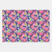 Preppy Palm Beach Ocean Muschel Crab Blume Muster Geschenkpapier Set (Vorderseite)