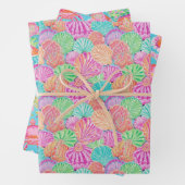 Preppy Palm Beach Ocean Muschel Crab Fish Muster Geschenkpapier Set (Beispiel)