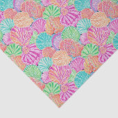 Preppy Palm Beach Ocean Muschel Muster Seidenpapier (Ausschnitt)