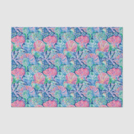 Preppy Palm Beach Ocean Muschel Muster Seidenpapier