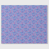 Preppy Palm Beach Print Blue Elefanten Geschenkpapier (Flach)