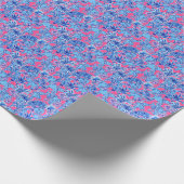 Preppy Palm Beach Print Blue Elefanten Geschenkpapier (Ecke)