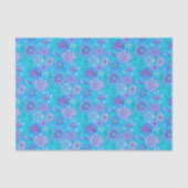 Preppy Palm Beach Print Blue Flowers Seidenpapier (Vorderseite)