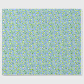 Preppy Palm Beach Print Blue und Green Limes Geschenkpapier (Flach)