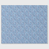 Preppy Palm Beach Print Blue Zebras Geschenkpapier (Flach)