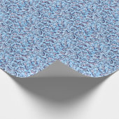 Preppy Palm Beach Print Blue Zebras Geschenkpapier (Ecke)