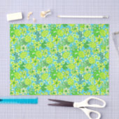 Preppy Palm Beach Print Green & Blue Turtles Seidenpapier (Handwerk)