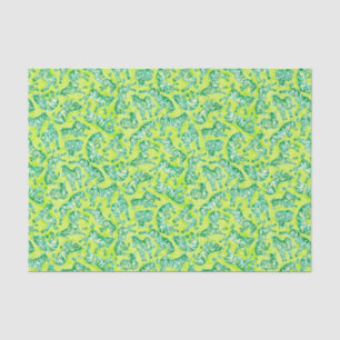 Preppy Palm Beach Print Green Zebras Seidenpapier