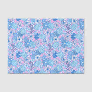 Preppy Palm Beach Print Lavendel & Blue Turtles Seidenpapier