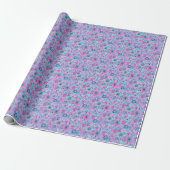 Preppy Palm Beach Print Lavendel und Rosa Blume Geschenkpapier (Ungerollt)