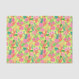 Preppy Palm Beach Print Niedlich Orangutans Seidenpapier