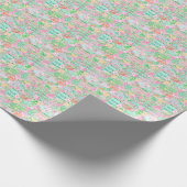 Preppy Palm Beach Print Pastell Charleston Geschenkpapier (Ecke)