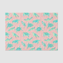 Preppy Palm Beach Print Pastell Schildkröten Seidenpapier