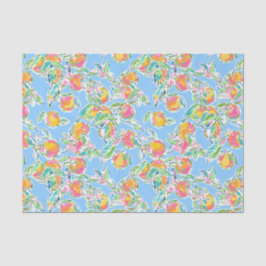Preppy Palm Beach Print Pastellfarben Orange Seidenpapier