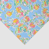Preppy Palm Beach Print Pastellfarben Orange Seidenpapier (Ausschnitt)