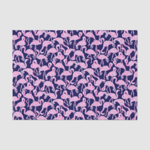 Preppy Palm Beach Print Pink & Navy Flamingos Seidenpapier