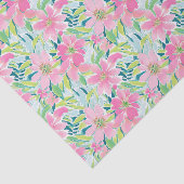 Preppy Palm Beach Print Pink und Green Blume Seidenpapier (Ausschnitt)
